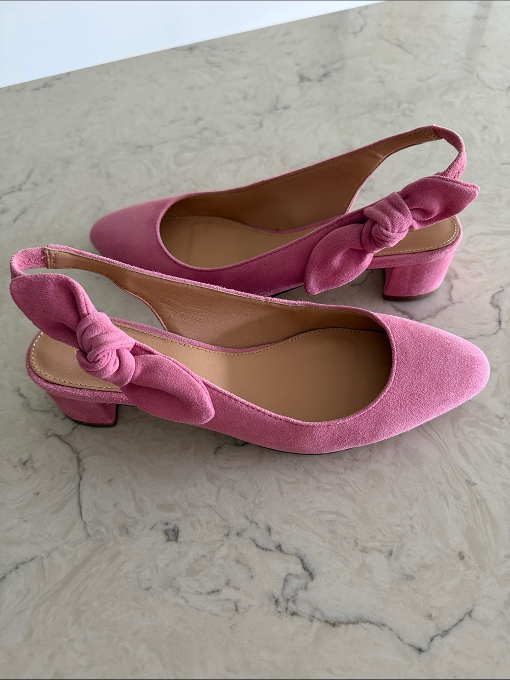 J. Crew Pink Suede Kitten Heels